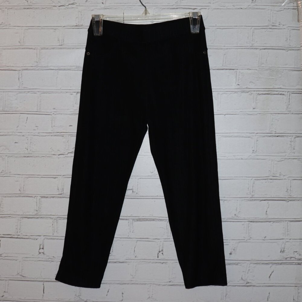 ⚫ Conceited Jean Jegging Capris · One‑Size (Best Fits S/M) · Black